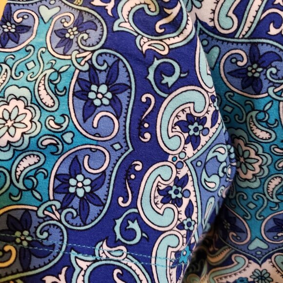 Talbots Blue Crew Neck Short Sleeve Blouse - Picture 3 of 6